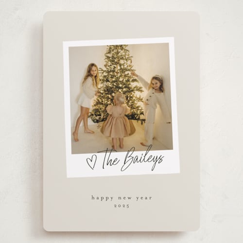 This is a cream holiday photo cards with standard by Karidy Walker called holiday snapshot printing on recycled smooth signature in grand