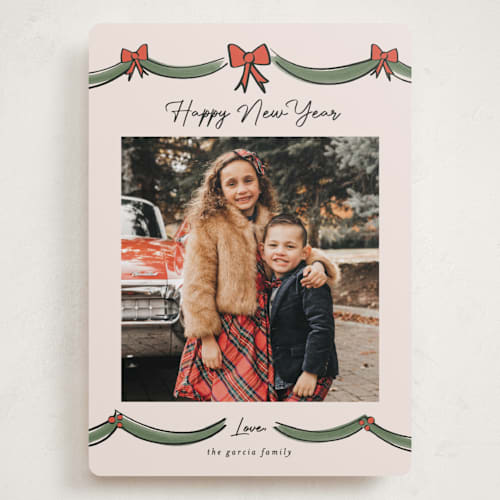 This is a cider holiday photo cards with standard by Ashley Iwafuchi called merry mantle printing on recycled smooth signature in grand