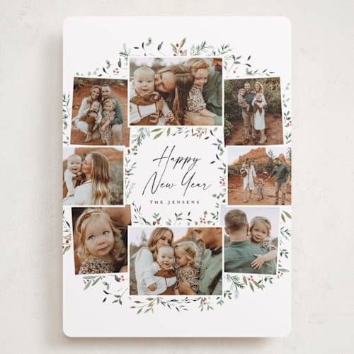 This is a snowball holiday photo cards with standard by Petra Kern called keepsake wreath printing on recycled smooth signature in grand