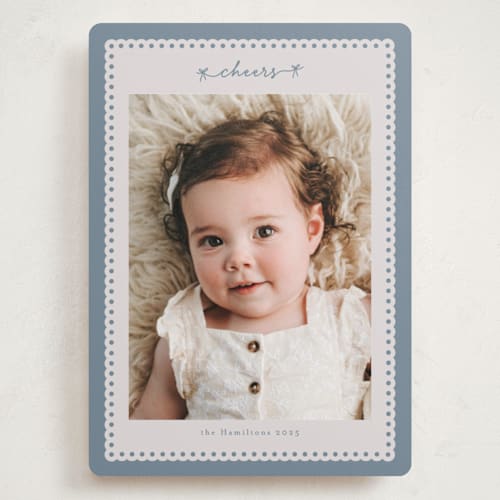 This is a sky holiday photo cards with standard by Nicole Walsh called merry bows printing on recycled smooth signature in grand