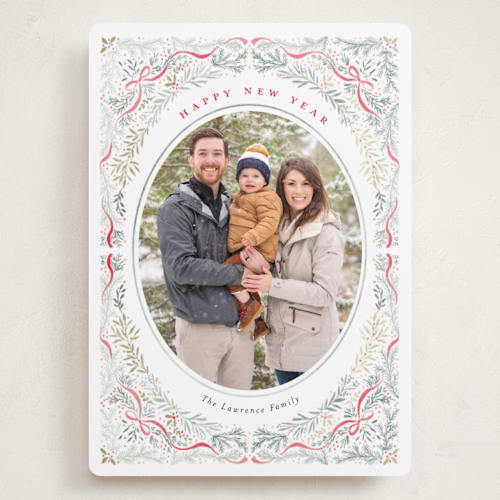This is a christmas holiday photo cards with standard by Petra Kern called forget us not printing on recycled smooth signature in grand