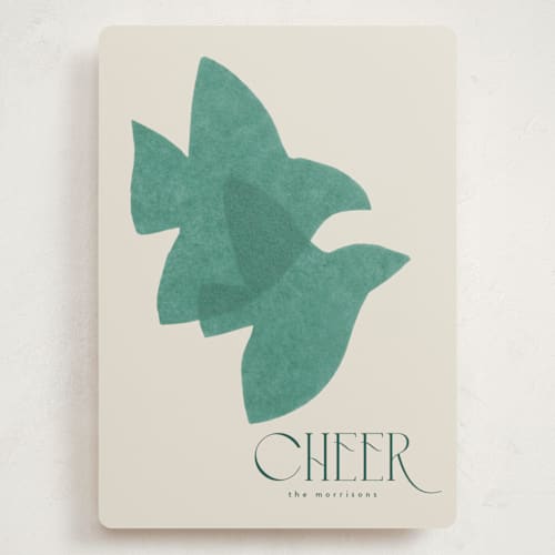 This is a tree holiday photo cards with standard by Tamara Hilje called doves printing on signature in grand