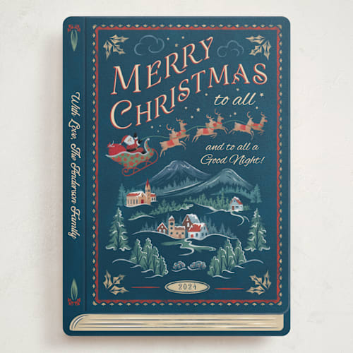 This is a night holiday photo cards with standard by Paper Sun Studio called the night before christmas printing on signature in grand