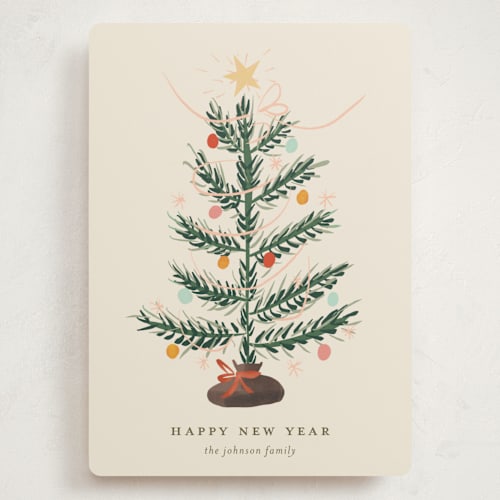 This is a cotton holiday photo cards with standard by Ani Somi called silver tip printing on signature in grand