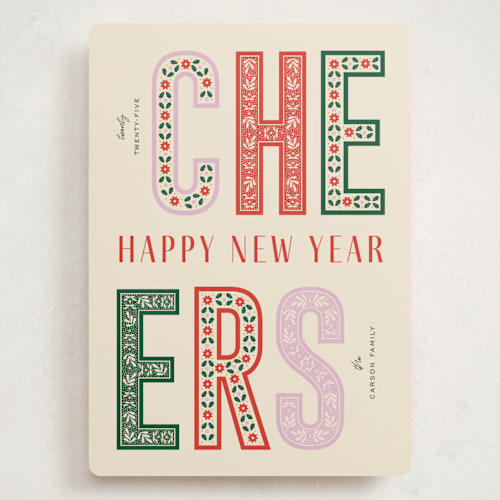 This is a fruitcake holiday photo cards with standard by Pixel and Hank called fruitcake printing on signature in grand