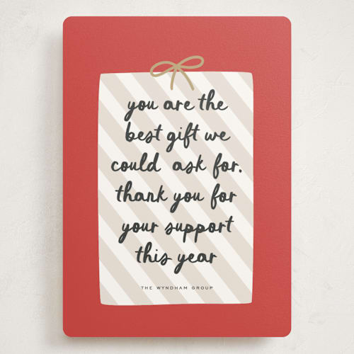 This is a peppermint holiday photo cards with standard by Sara Hicks Malone called best gift printing on signature in grand