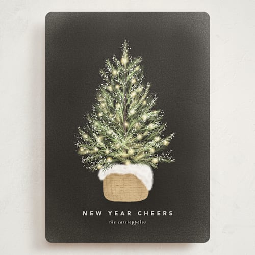 This is a noir holiday photo cards with standard by chocomocacino called dengaku printing on signature in grand