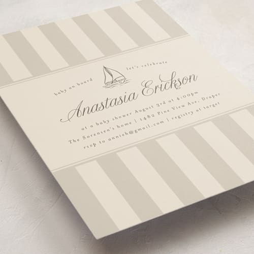 This is a cocoa baby shower postcards with standard by Stephanie Hawkes called on board printing on signature in postcard