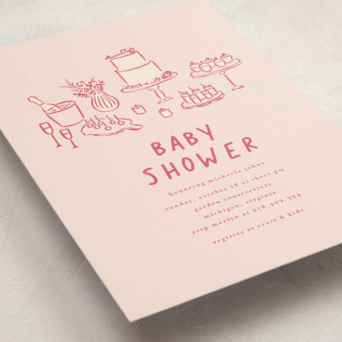 This is a creme baby shower postcards with standard by chocomocacino called atherina printing on signature in postcard