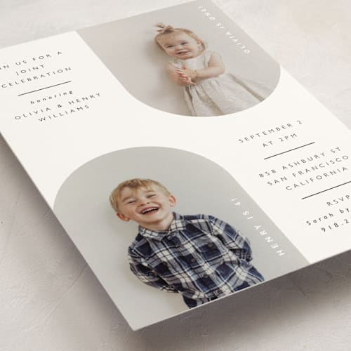 This is a ink kids birthday invitations with standard by Hudson meet Rose called joint printing on signature in postcard