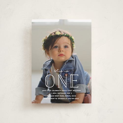 This is a frost petite kids birthday invitations with standard by Bethany Anderson called this is one printing on smooth signature in petite