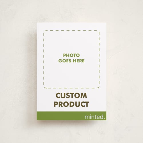 This is a charcoal babys first christmas with standard by Minted called portrait custom printing on recycled smooth signature in petite