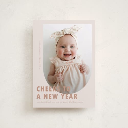 This is a truffle babys first christmas with standard by Deynaaz Daraei called viola printing on recycled smooth signature in petite