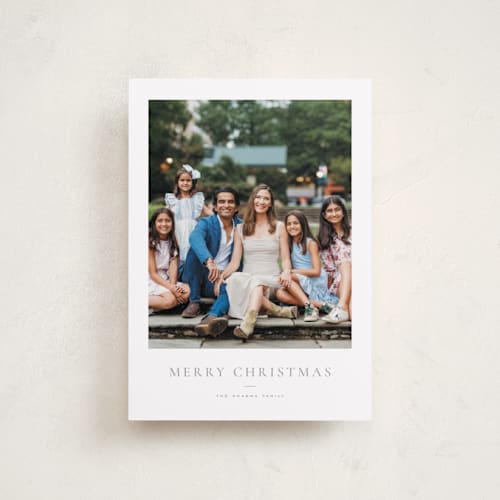 This is a ash petite holiday cards with standard by Wildfield Paper Co called daisies printing on recycled smooth signature in petite