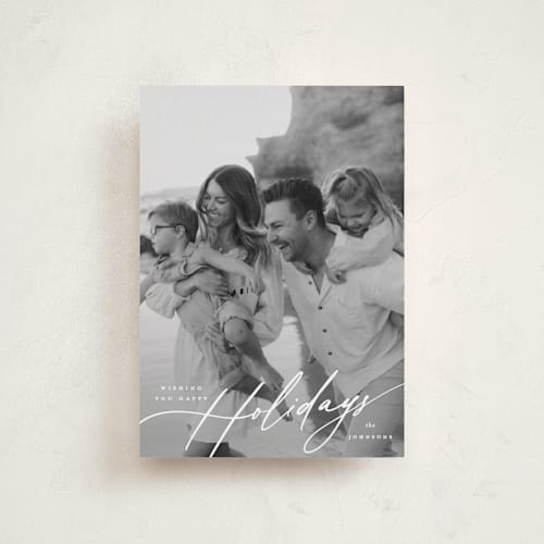 This is a snow petite holiday cards with standard by Carolyn Nicks called elegant holiday printing on recycled smooth signature in petite