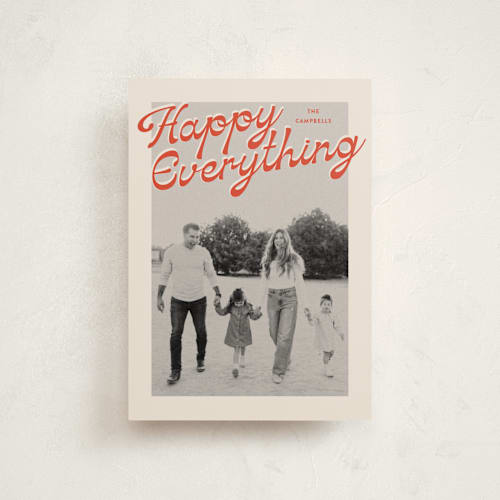 This is a candy cane petite holiday cards with standard by Ekko Studio called nostalgia printing on recycled smooth signature in petite