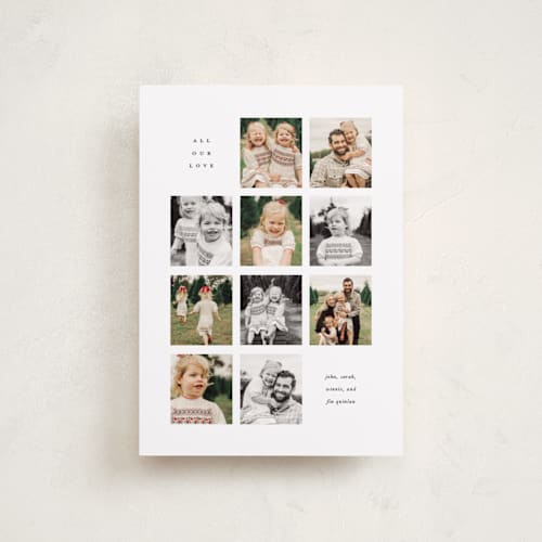 This is a coal petite holiday cards with standard by Up Up Creative called ten printing on recycled smooth signature in petite