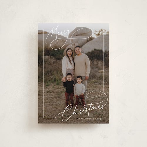 This is a snow petite holiday cards with standard by Nicoletta Savod called sophisticate printing on recycled smooth signature in petite