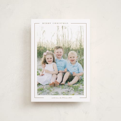 This is a snow petite holiday cards with standard by Yaling Hou Suzuki called minimalist magic printing on recycled smooth signature in petite