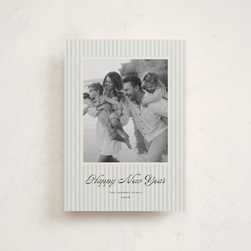 This is a mint petite holiday cards with standard by Wildfield Paper Co called newport printing on recycled smooth signature in petite