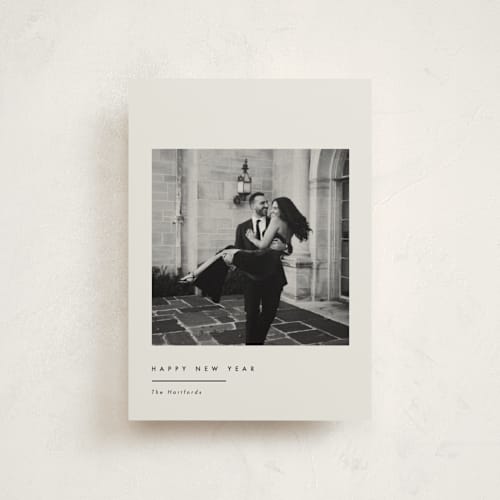 This is a latte petite holiday cards with standard by Carolyn Nicks called hartford printing on recycled smooth signature in petite