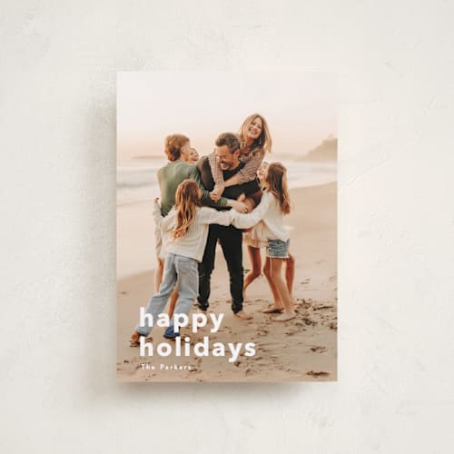 This is a cotton petite holiday cards with standard by Angela Thompson called holiday fun! printing on recycled smooth signature in petite