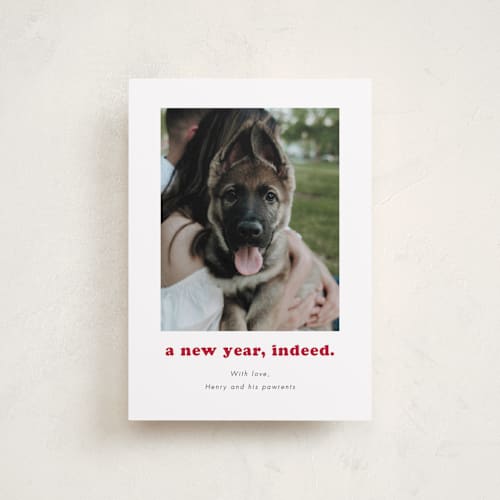 This is a peppermint petite holiday cards with standard by Kristen Knechtel called indeed printing on recycled smooth signature in petite