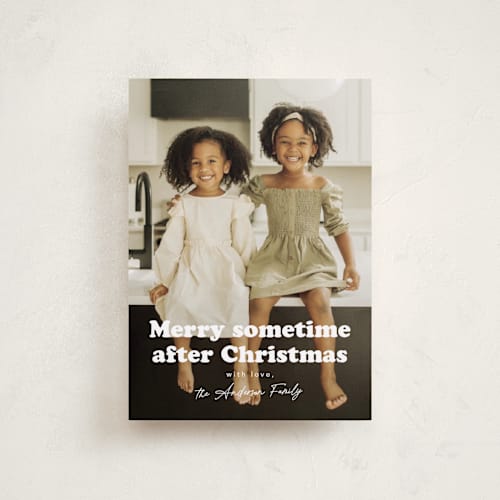 This is a snowflake petite holiday cards with standard by Hudson meet Rose called sometime printing on recycled smooth signature in petite