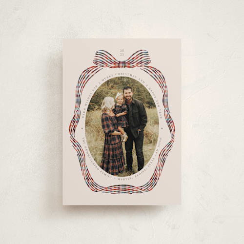 This is a berry petite holiday cards with standard by Pati Cascino called angelina printing on recycled smooth signature in petite