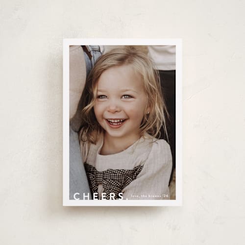 This is a snow petite holiday cards with standard by Kasia Labocki called the portrait printing on recycled smooth signature in petite