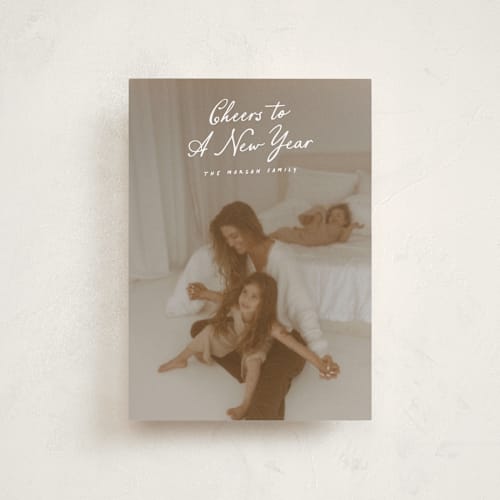 This is a icicle petite holiday cards with standard by Hooray Creative called very merry christmas printing on recycled smooth signature in petite