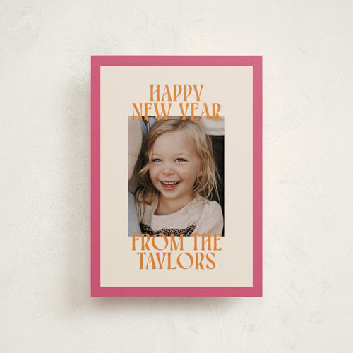 This is a gumdrop petite holiday cards with standard by Ekko Studio called cheerful stack printing on recycled smooth signature in petite