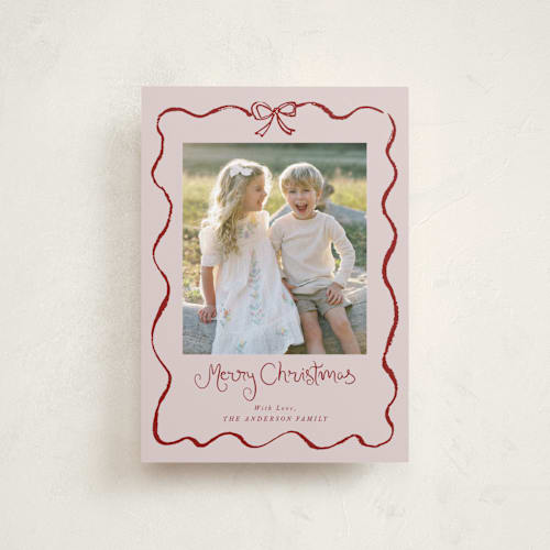 This is a wine petite holiday cards with standard by Cass Loh called quirky fun printing on recycled smooth signature in petite