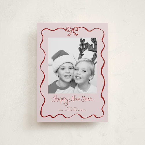 This is a wine petite holiday cards with standard by Cass Loh called quirky fun printing on recycled smooth signature in petite