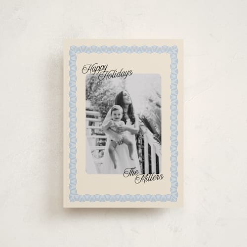 This is a frost petite holiday cards with standard by Pati Cascino called jovie printing on recycled smooth signature in petite