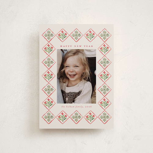 This is a ivory petite holiday cards with standard by Petra Kern called gretchen printing on recycled smooth signature in petite