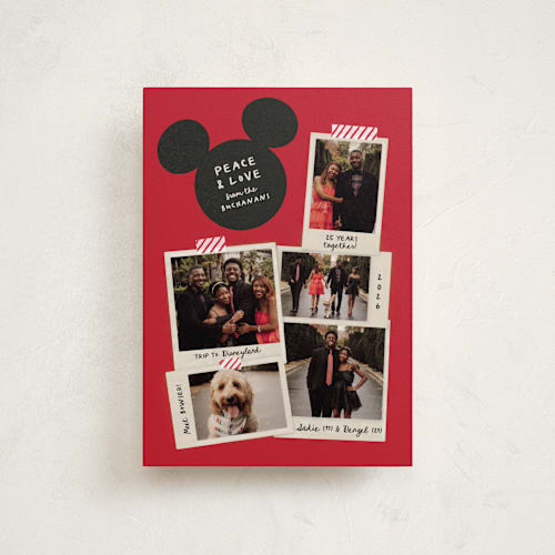 This is a candy apple petite holiday cards with standard by Kamala Nahas called disney mickey instantaneous printing on recycled smooth signature in petite