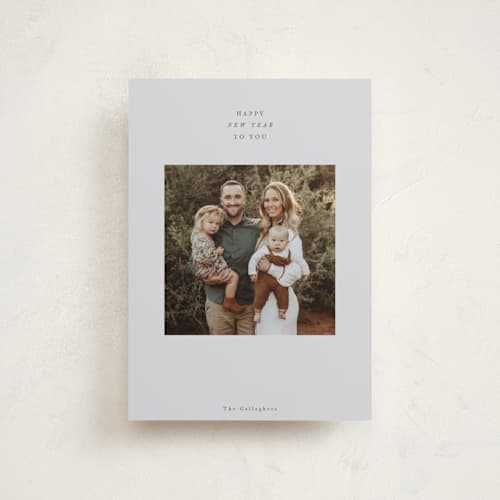 This is a fog petite holiday cards with standard by Baumbirdy called traditional peace printing on recycled smooth signature in petite