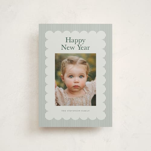 This is a evergreen petite holiday cards with standard by Nicoletta Savod called charm printing on recycled smooth signature in petite