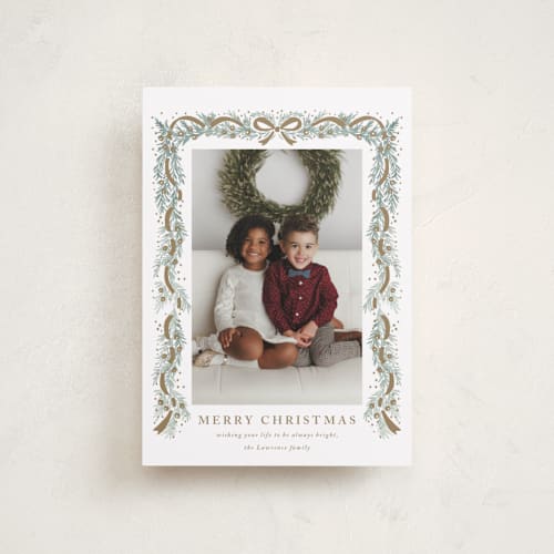 This is a snowflake petite holiday cards with standard by Petra Kern called timeless printing on recycled smooth signature in petite