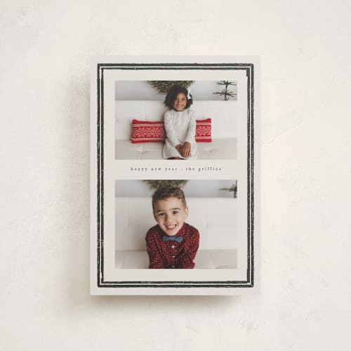 This is a chimney petite holiday cards with standard by Corinne Malesic called perfectly framed printing on recycled smooth signature in petite