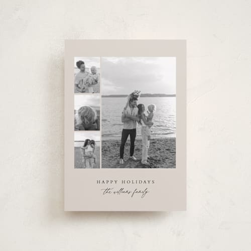 This is a fog petite holiday cards with standard by Angela Thompson called modern layout printing on recycled smooth signature in petite