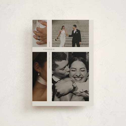 This is a cream petite holiday cards with standard by Anastasia Makarova called extra details printing on recycled smooth signature in petite