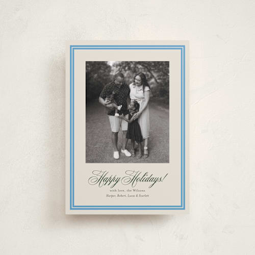 This is a pond petite holiday cards with standard by Megan Davis called bari printing on recycled smooth signature in petite