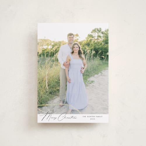 This is a snow petite holiday cards with standard by Nicoletta Savod called glamour printing on recycled smooth signature in petite