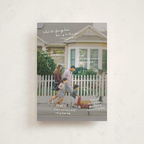 This is a snow petite holiday cards with standard by Kennedi Shaw called update printing on recycled smooth signature in petite