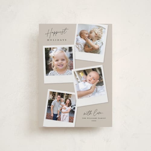 This is a dune petite holiday cards with standard by Kerry Doyle called instant elegance printing on recycled smooth signature in petite