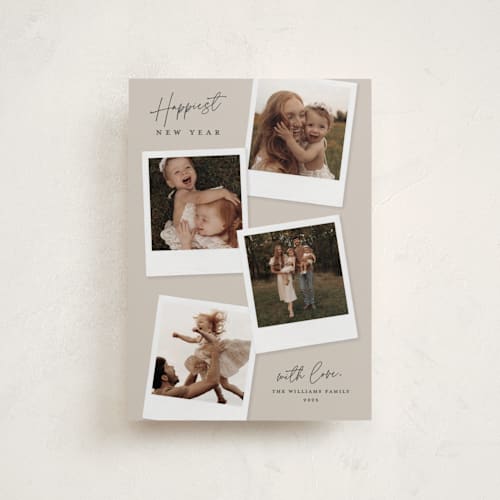 This is a dune petite holiday cards with standard by Kerry Doyle called instant elegance printing on recycled smooth signature in petite