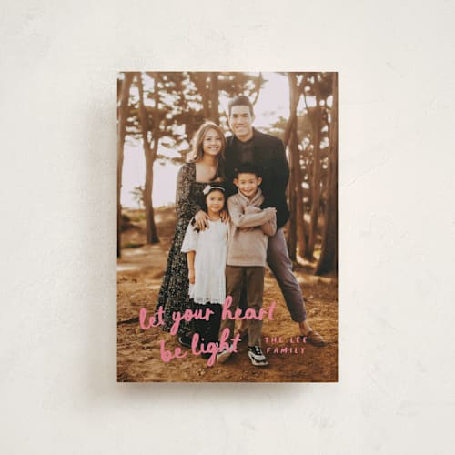 This is a gumdrop petite holiday cards with standard by Sara Hicks Malone called heart be light printing on recycled smooth signature in petite