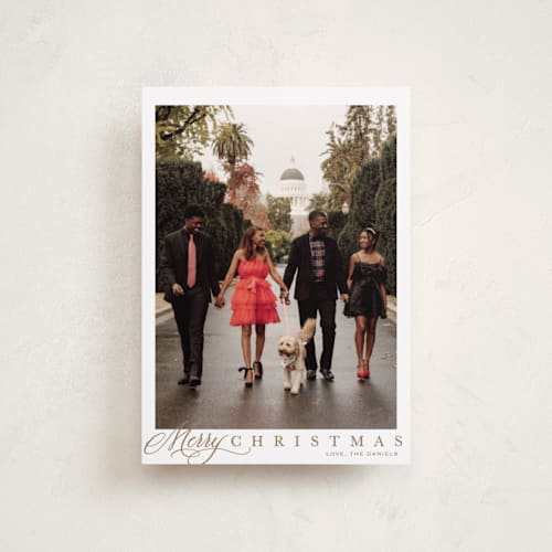 This is a honey petite holiday cards with standard by Carolyn MacLaren called footnote printing on recycled smooth signature in petite